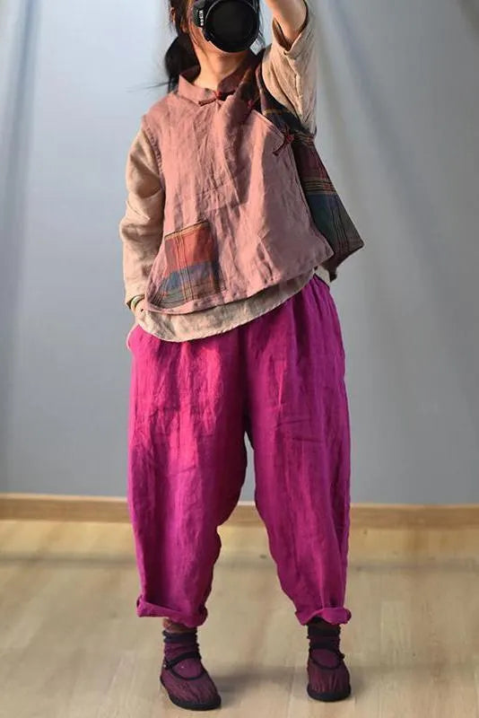 Limited Stock- Summer 100% Linen Harem Pants