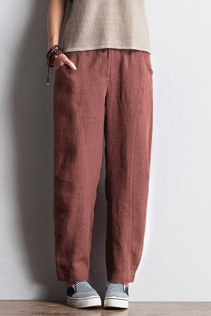 Pencil Pants Linen Trousers