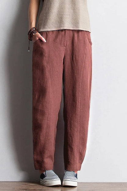 Pencil Pants Linen Trousers