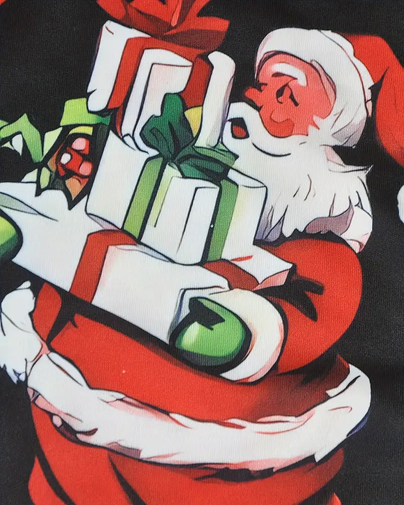Slim Christmas Printed Long Sleeve