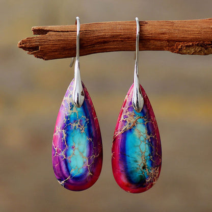Emperor Stone Spiritual Earrings for Happiness & Balance