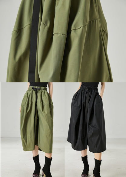 Black Cotton Wide Leg Pants Trousers Oversized Summer