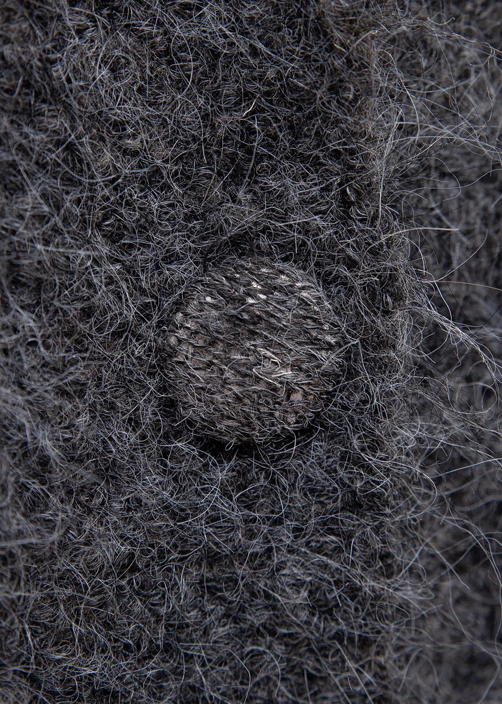Dark Gray Fox Collar Button Patchwork Cozy Fall Knit Sailor Collar