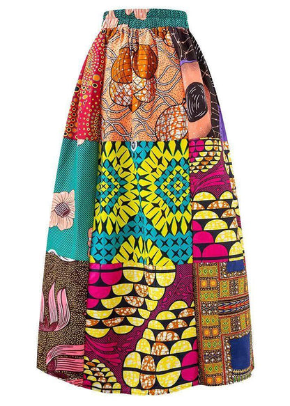 Style Print Cotton Straight Skirt Fall