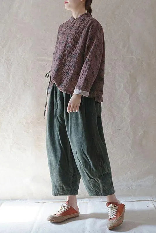 Limited Stock- 100% Cotton Retro Lace-up Sweatshirt