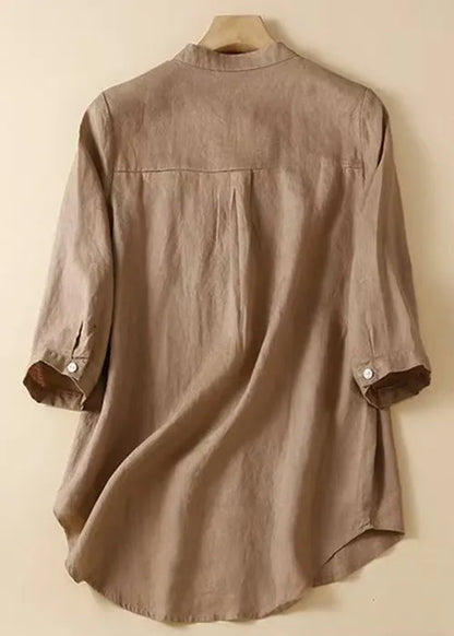 Pink Button Cotton Shirt Half Sleeve