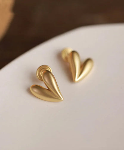 Fine Gold Copper Alloy Lovestud Earrings