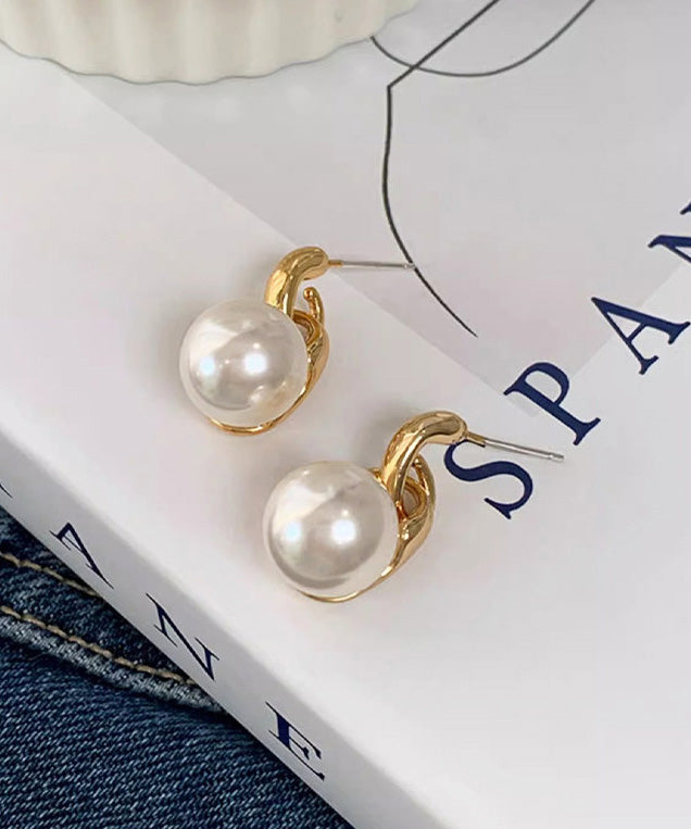 New Versatile Pearl Gilding Stud Earrings