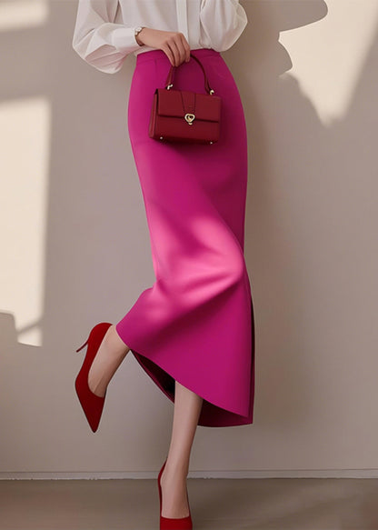 Rose Cotton Skirt High Waist Spring