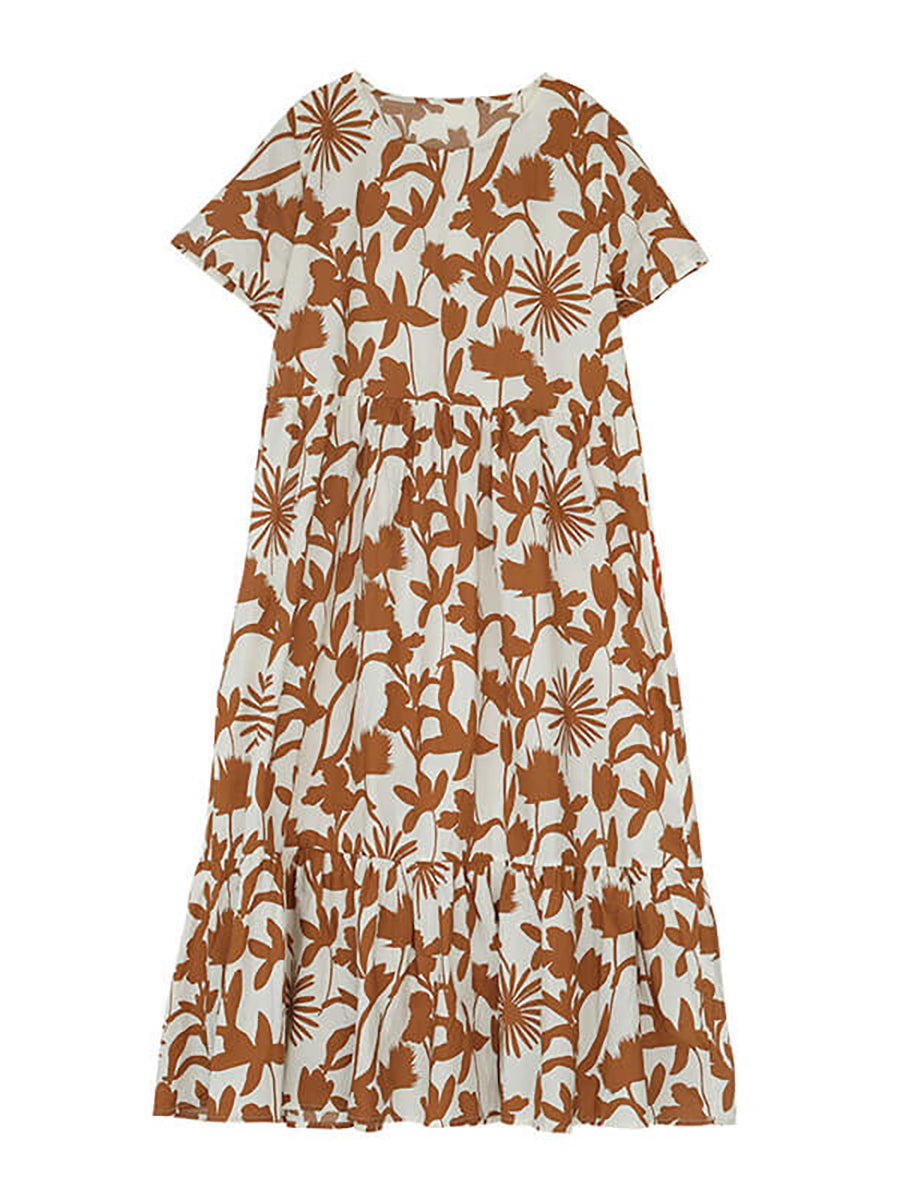 100% Cotton O-neck Dress