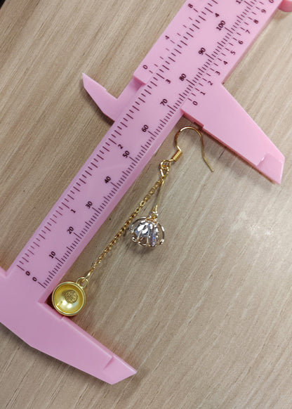 Diy Golden Bowl 14k Gold Drop Earrings