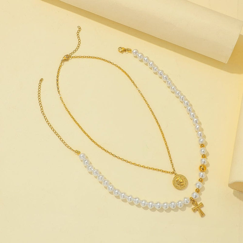 Faithful Pearl Layered Necklace