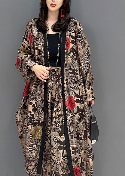 Cardigan and Pants Cotton Two Pieces Set Fall