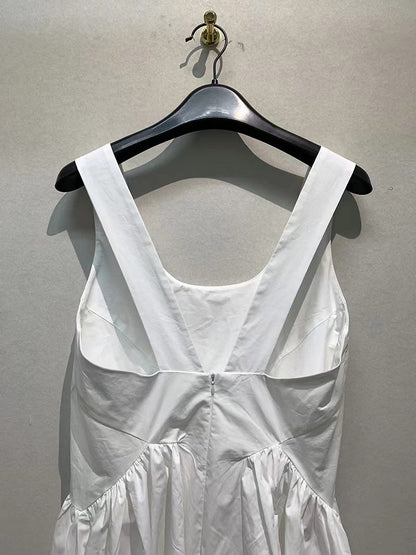Strappy A-line White Dress