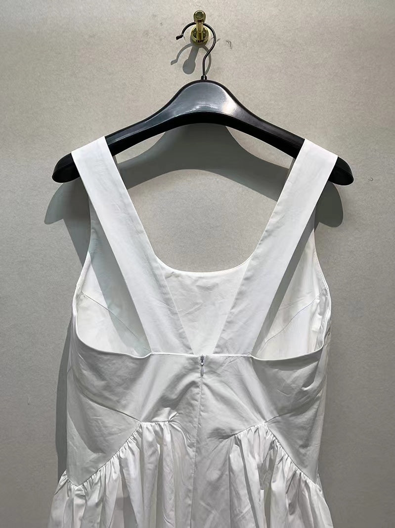Strappy A-line White Dress