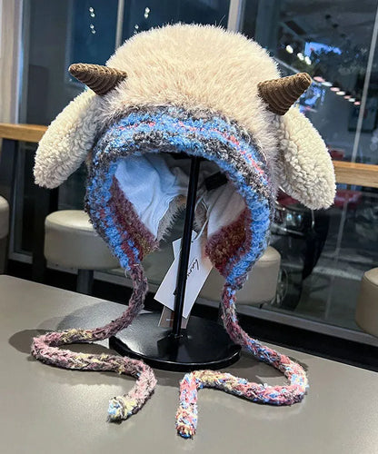 Khaki Winter Thick Warm Fleece Knitted Boonie Hat