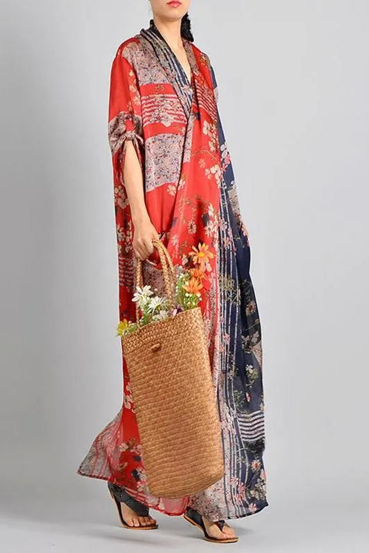 Limited Stock- Spliced Print Tencel Dress
