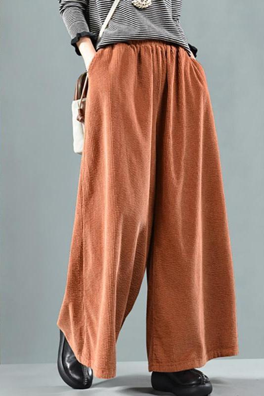 Limited Stock- Retro Pure Color Autumn Corduroy Pants
