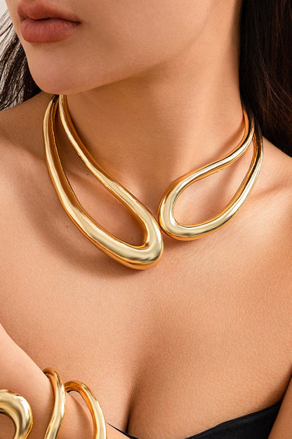 Alloy Twisted Double Layer Jewelry