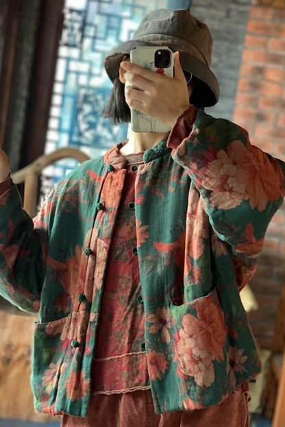 Print Double Layer Cotton Jacket