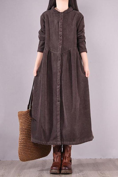 Limited Stock- Winter Thicken Warm Corduroy Dress