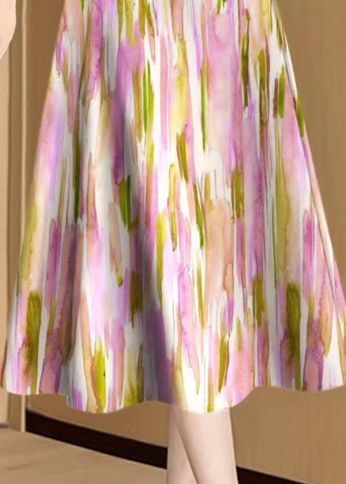 Rainbow Tie Dye Elastic Waist Cotton Skirt Summer