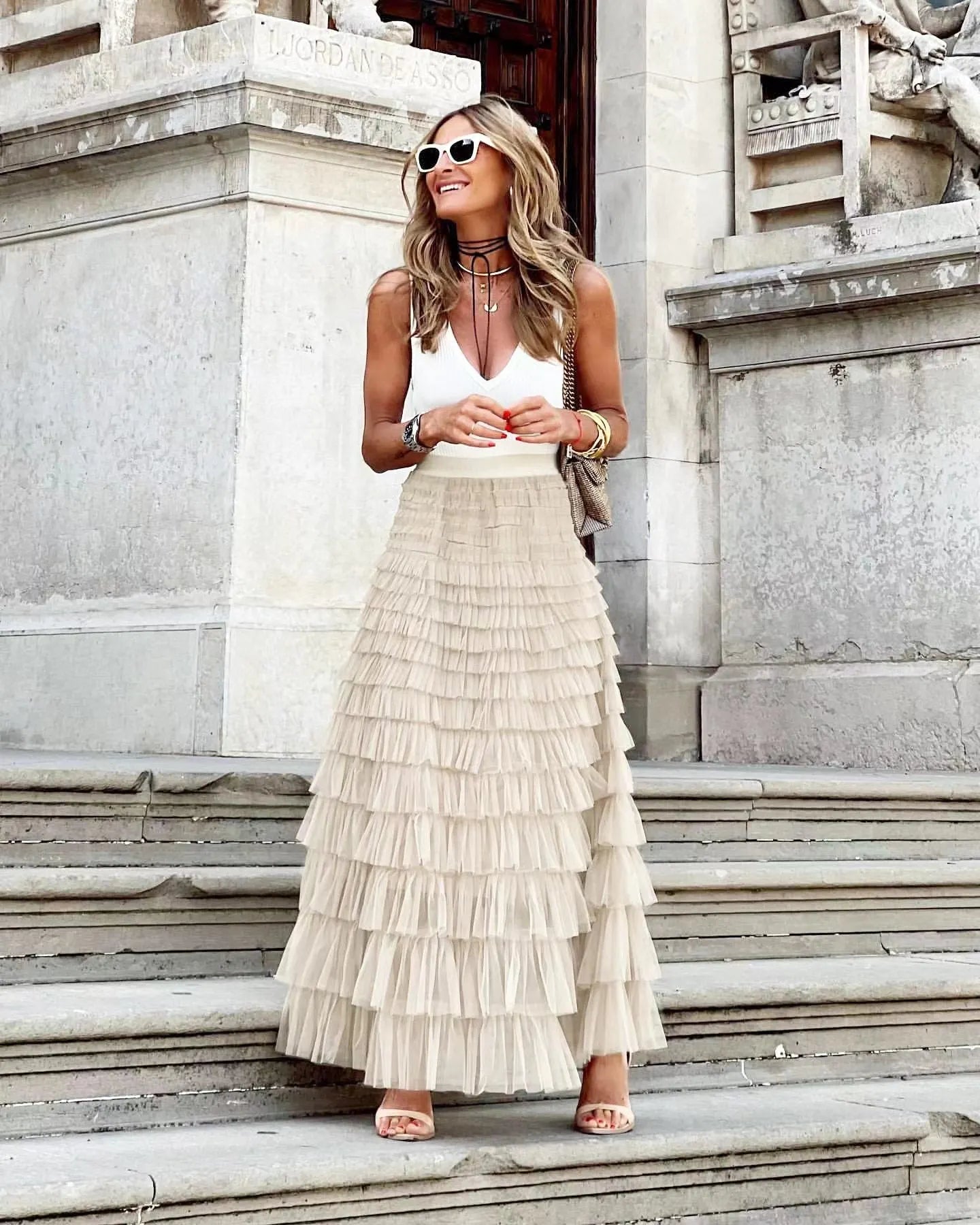 Skirt With Ruffled Trim