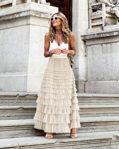 Skirt With Ruffled Trim
