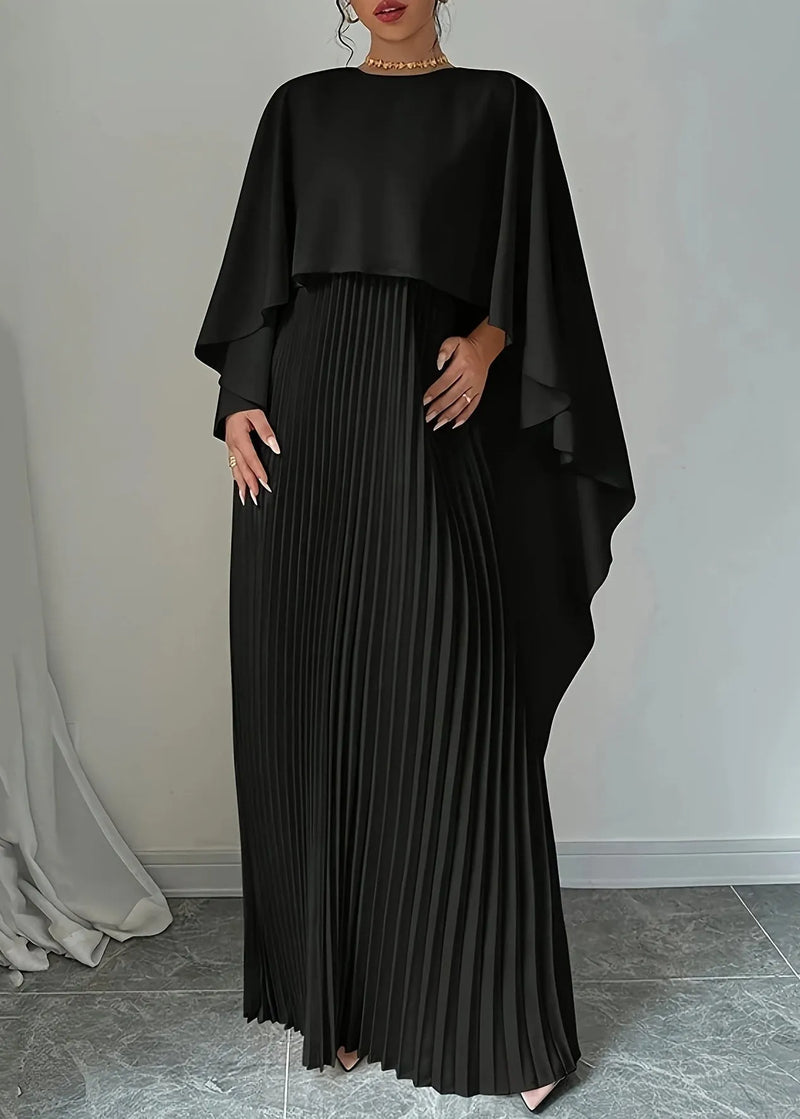 Black Patchwork Maxi Dress Spring