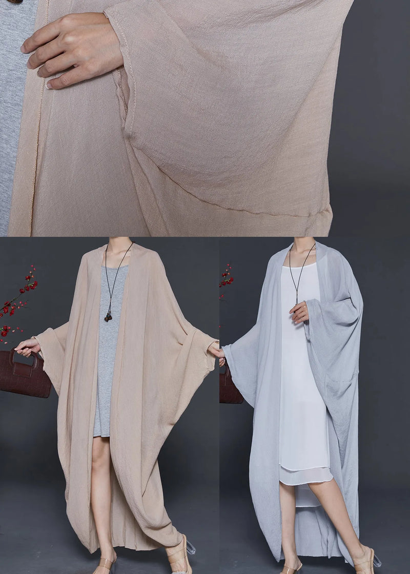Italian Khaki Oversized Cotton Upf 50+ Cardigans Spring