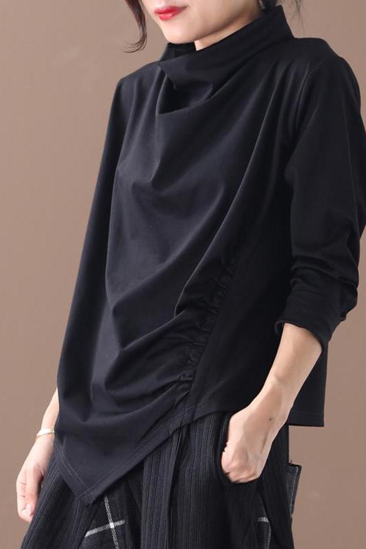 Limited Stock- Lotstrends Pure Color Irregular Hem Drawstring T-shirt