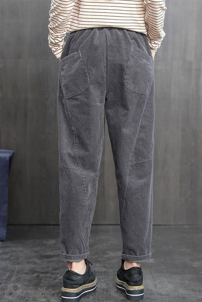 Loose Corduroy High Waist Slacks Harem Corduroy Pants