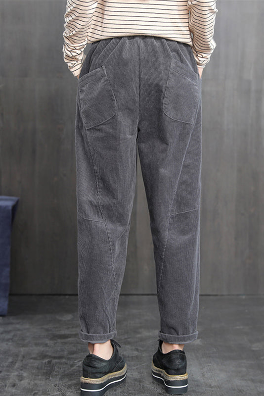 Loose Corduroy High Waist Slacks Harem Corduroy Pants