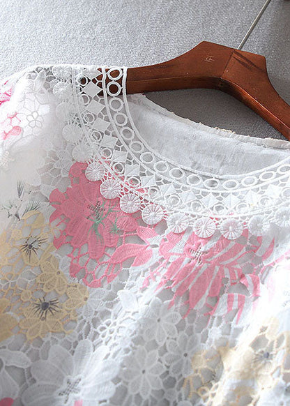 Pink Embroidered Lace Shirt Bracelet Sleeve