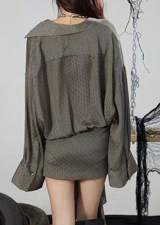 Original Design Unique Shirt Wrap Hip Dress Summer
