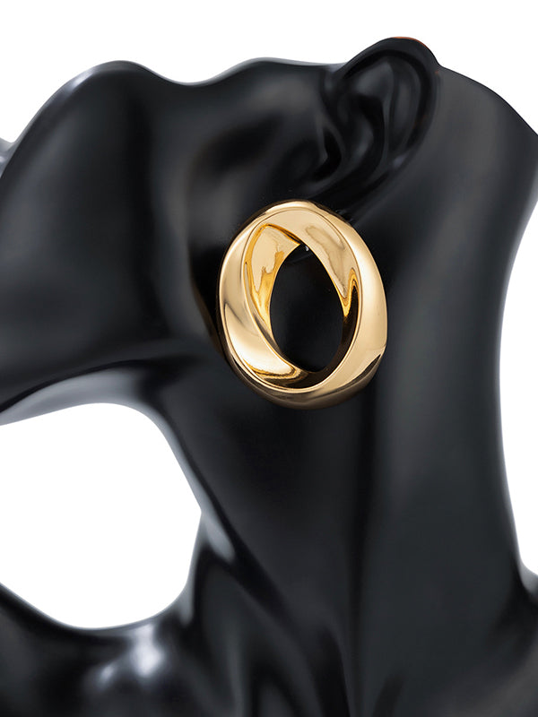 Asymmetric Shiny Color Earrings Accessories