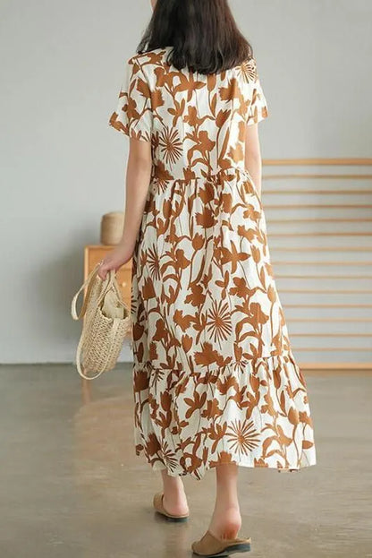 Limited Stock- 100% Cotton O-neck Dress