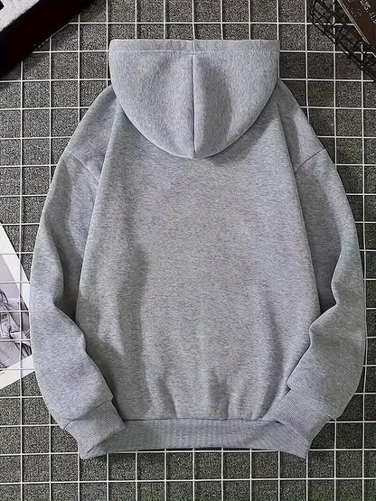 Hoodie with Christmas Print Cotton Santa Claus Design