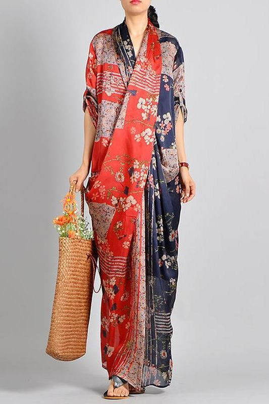 Limited Stock- Spliced Print Tencel Dress