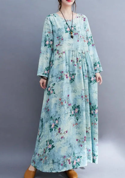 Retro Printed Dress Summer