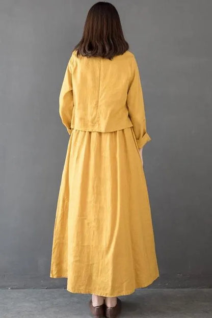 Linen Loose Maxi Dresses for Spring