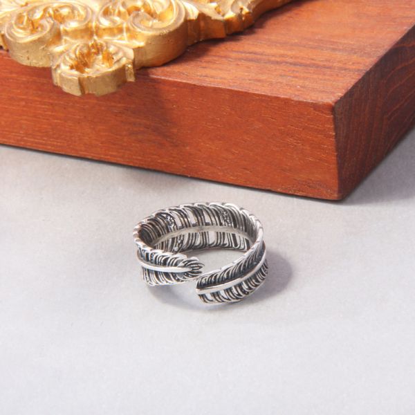 Sterling Silver Feather Tail Rings