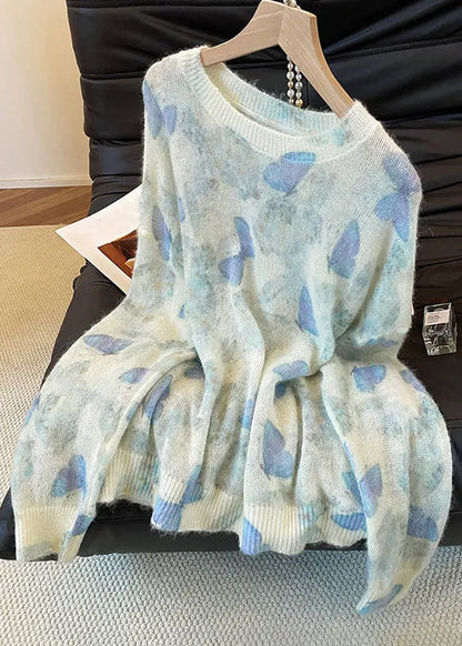 Loose Gradient Color Butterfly Cozy Knit Sweaters Fall