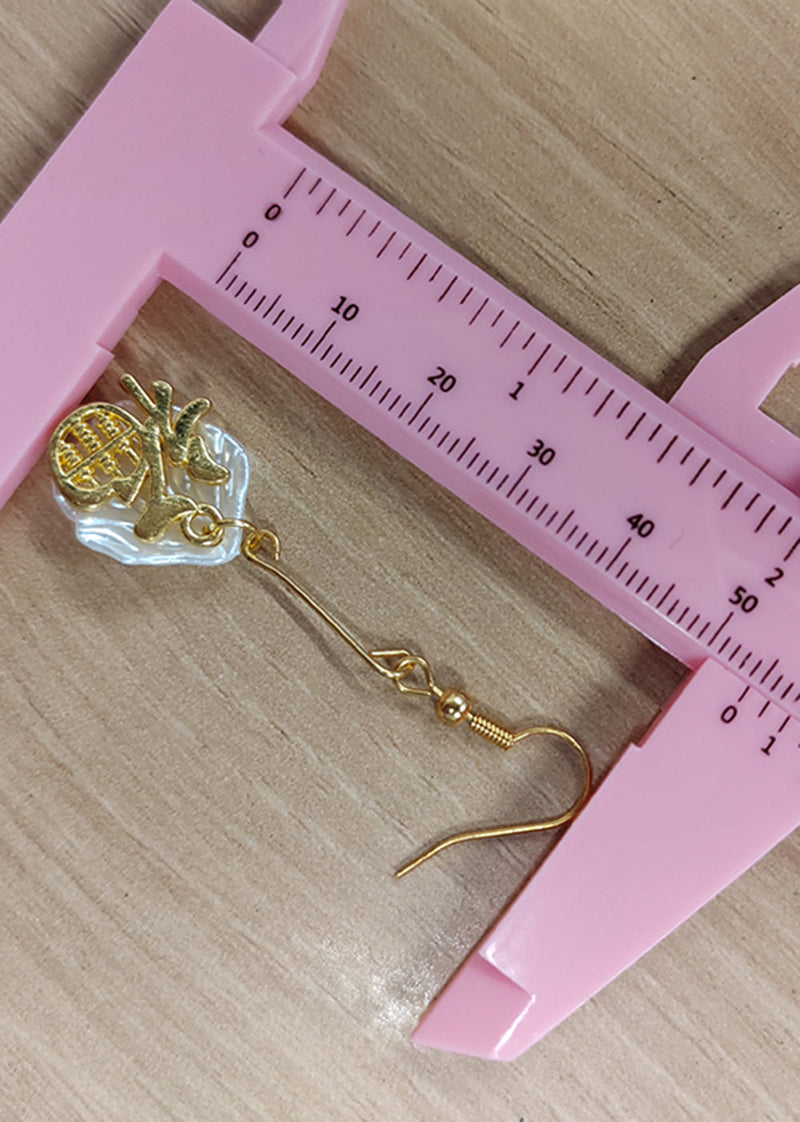 Fortune Abacus 14k Gold Drop Earrings