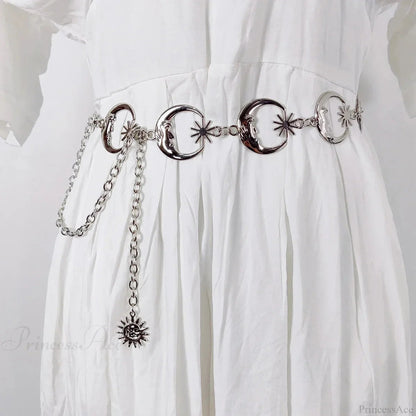 Rebellious Dark Urban Layered Waist Chain Belt