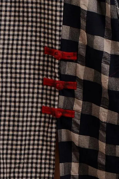 Limited Stock- Different Colored Plaid Retro Cotton Linen Dress