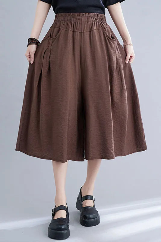 -summer Loose High Waist Cotton Wide Leg Pants