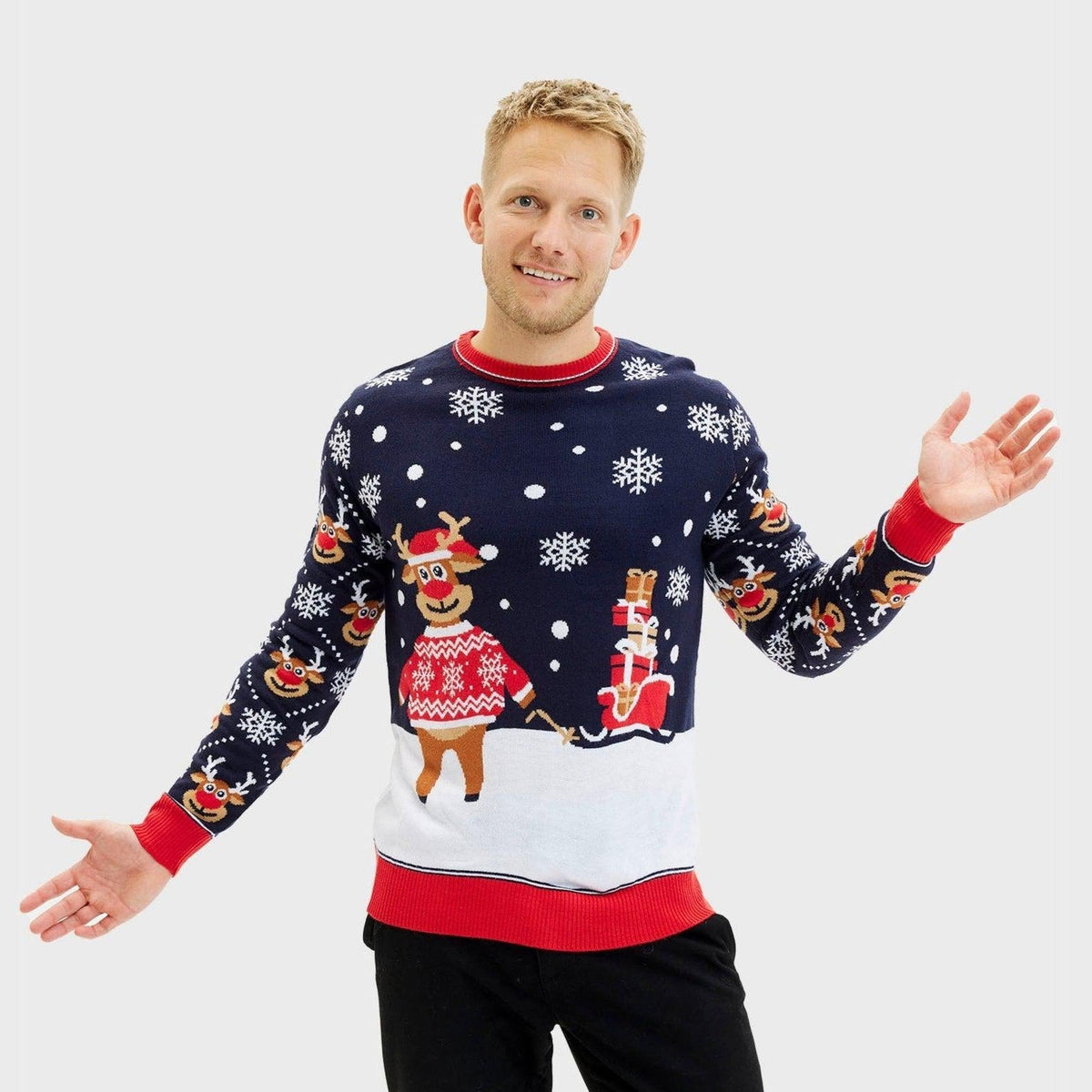The Bringing Christmas Gifts Christmas Sweater Men's