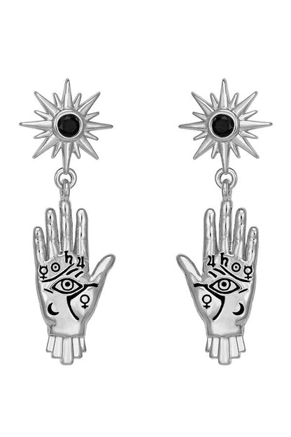 Personalized Palm Totem Necklace and Earrings