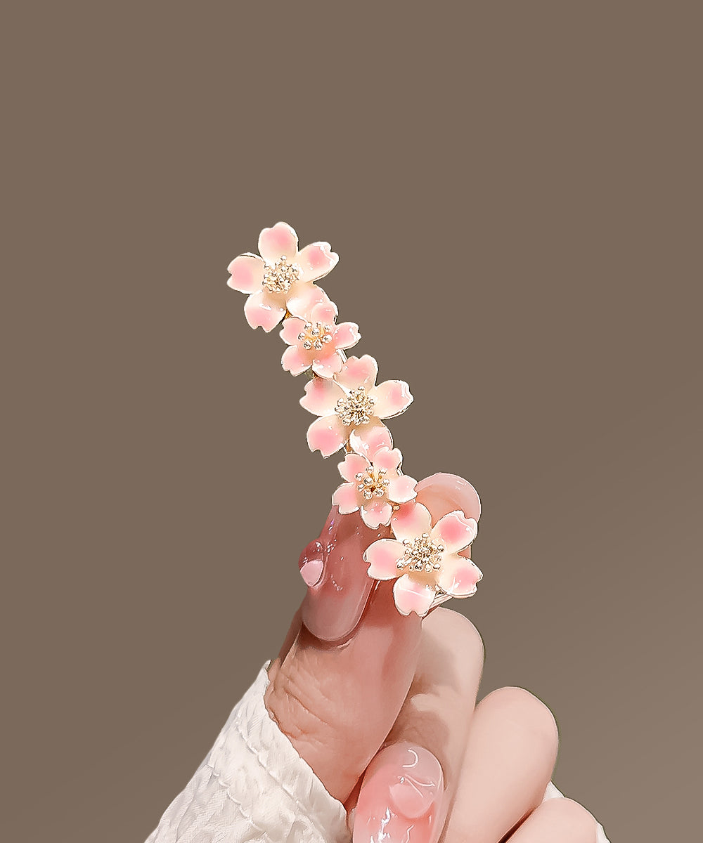Pink Alloy Cherry Blossom Hairpin